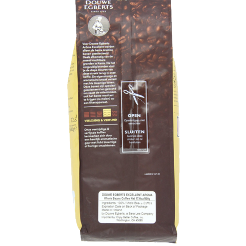 Douwe Egberts Excellent Aroma Whole Beans Coffee 17.6-Ounce Package